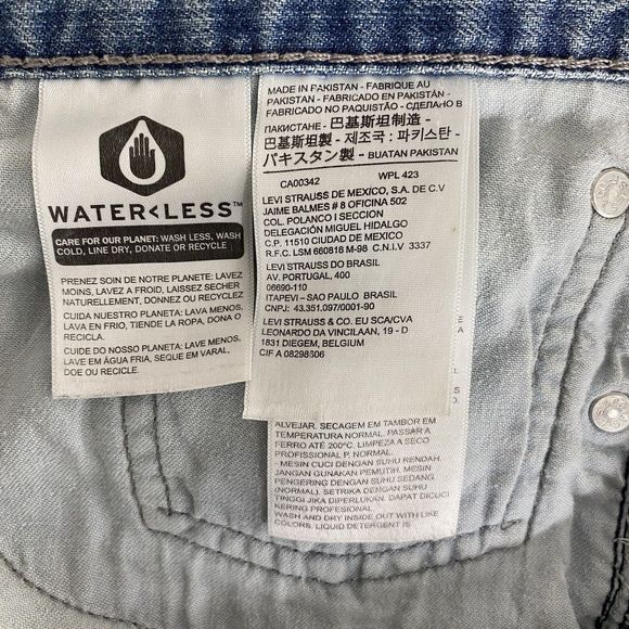 Levi's Strauss 514 Jeans Mens Size 38 X32 (40x31) Distressed Grunge Straight Fit - Picture 11 of 16